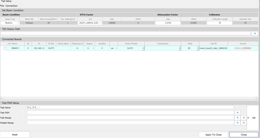 ISM Set-up